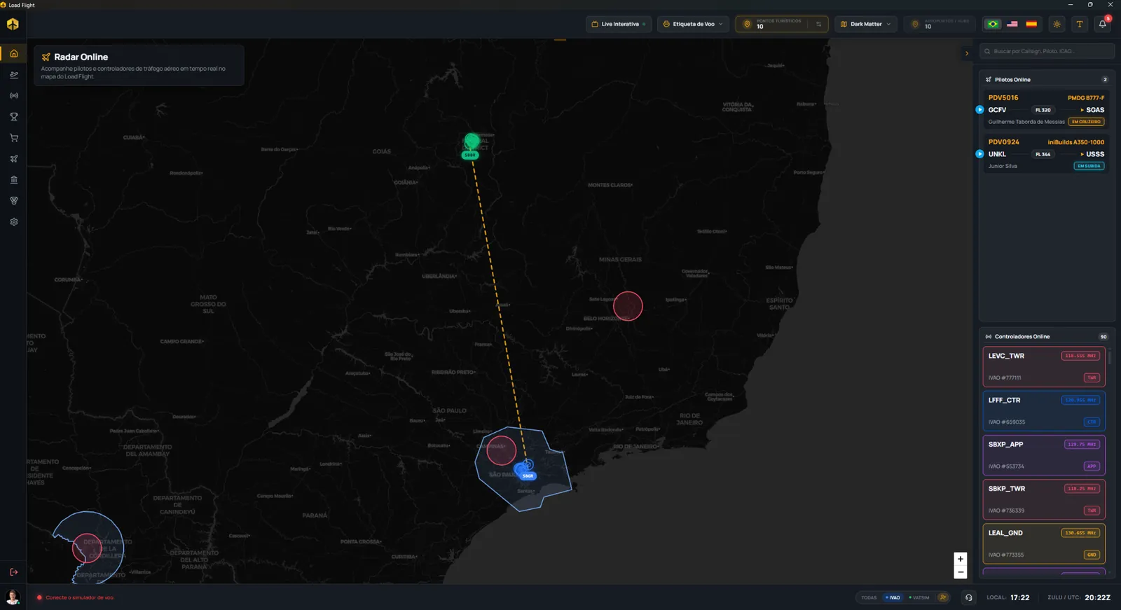 Radar Online do Load Flight